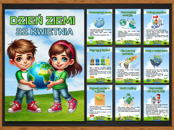 DZIEŃ ZIEMI - gazetka edukacyjna - Jakie działania pomagają dbać o Ziemię?