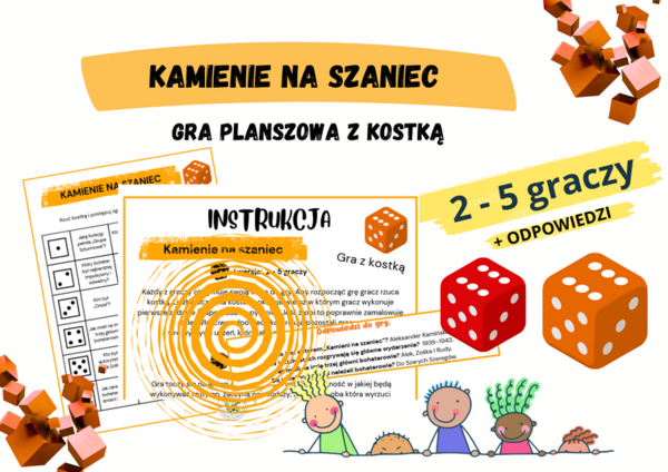 Kamienie na szaniec - gra planszowa z kostką