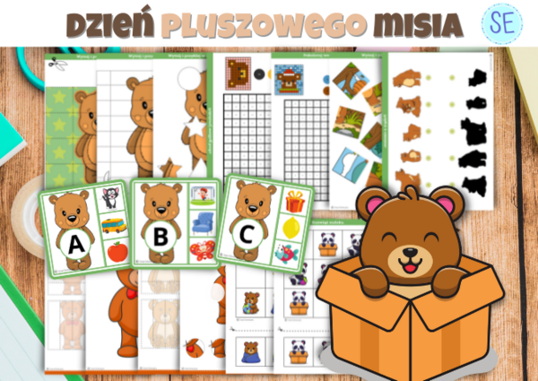 Dzień Pluszowego Misia + LITERKI (klamerki)