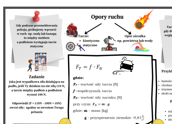 Fizyka kl.7 -Temat: Opory ruchu (karta wykropkowana do uzupełnienia)