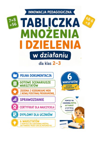 Innowacja pedagogiczna z matematyki  „Tabliczka mnożenia i dzielenia w działaniu”