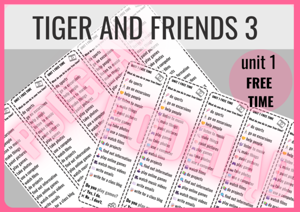 Tiger and Friends 3 unit 1 - zakładki do książki