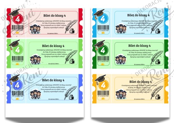 Bilety do klasy 4 – wyjątkowy dodatek do świadectwa
