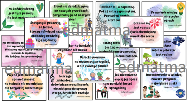 Zestaw gazetkowy - cytaty edukacyjne