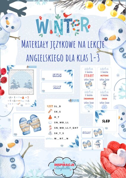 Winter. Escape room. Materiały językowe na lekcje angielskiego dla klas 1-3
