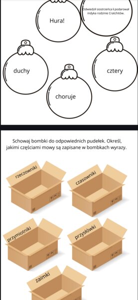 Stacje zadaniowe na podstawie ,,Opowieści wigilijnej''