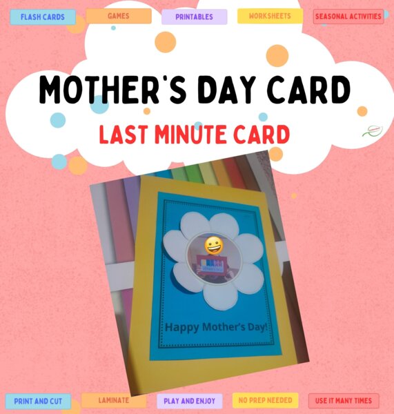 Prosta laurka/ kartka na Dzień Matki MOŻNA EDYTOWAĆ/ EDITABLE Easy Mother's Day Card LAST MINUTE