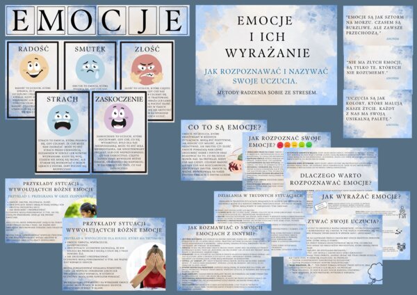 "Emocje i ich wyrażanie: Jak rozpoznawać i nazywać swoje uczucia. " - gazetka dla uczniów