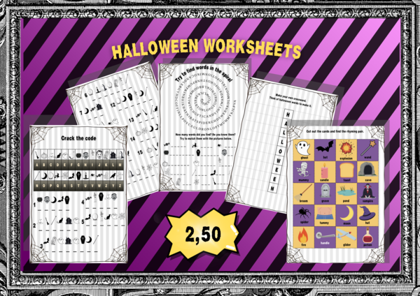 Halloween Worksheets – Pakiet Zadań Edukacyjnych dla Dzieci