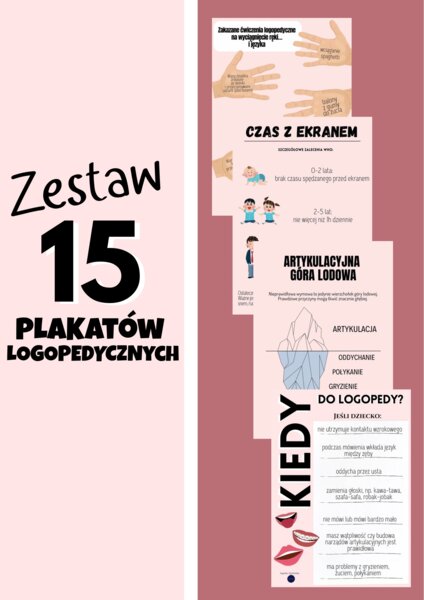 Plakaty logopedyczne