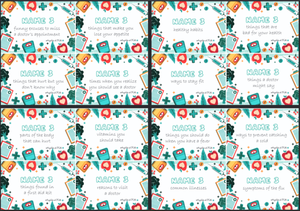 Health (Zdrowie) gra Name 3 /56 kart