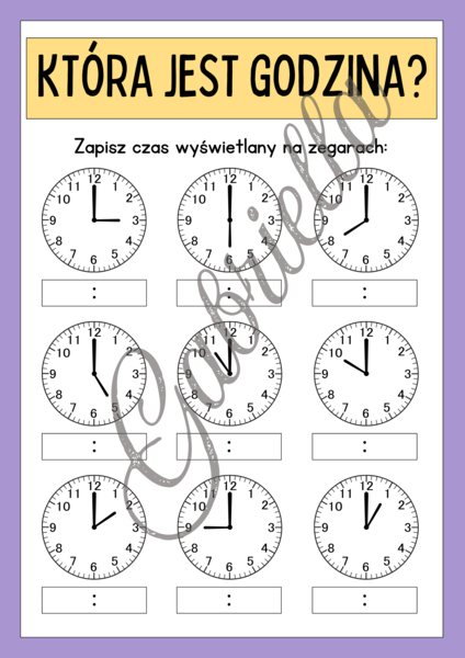 Która jest godzina?