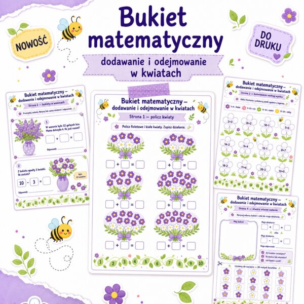 Bukiet matematyczny - dodawanie i odejmowanie