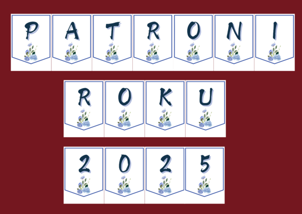PATRONI ROKU 2025 – girlanda – biblioteka – język polski – wersja 2