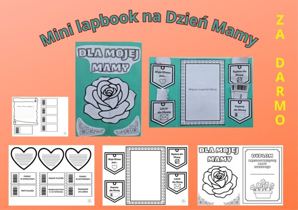 💐 Mini lapbook na Dzień Mamy – ZA DARMO 💐