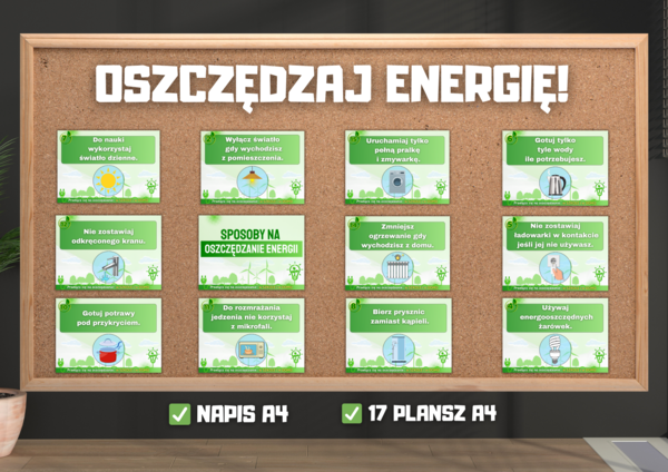 Gazetka szkolna - OSZCZĘDZAJ ENERGIĘ DZIEŃ ZIEMI