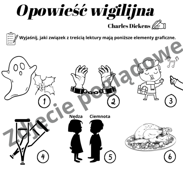 Ikonki – Opowieść wigilijna, zadanie egzaminacyjne – egzamin ósmoklasisty