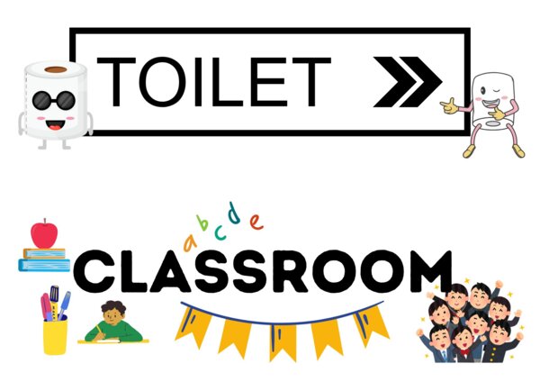 Napisy na pomieszczenia w szkole po angielsku