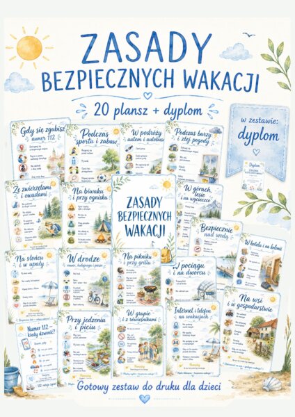 🌿 Zasady Bezpiecznych Wakacji 🌿
