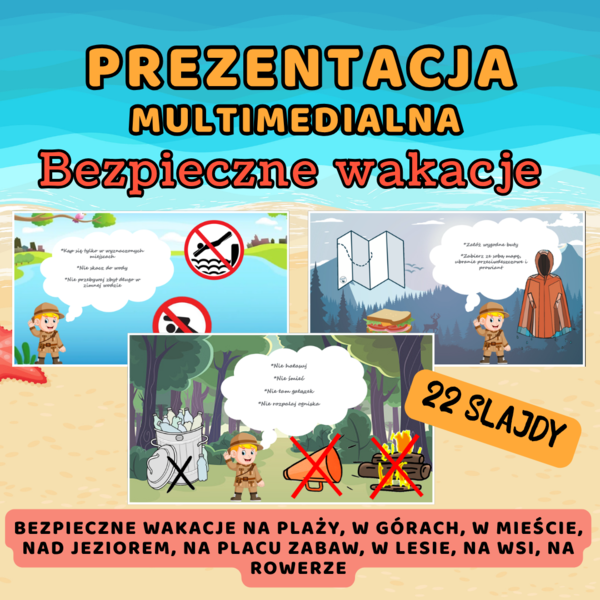 Prezentacja multimedialna BEZPIECZNE WAKACJE