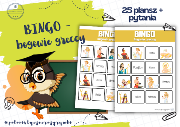 Bogowie greccy. Bingo. Mitologia