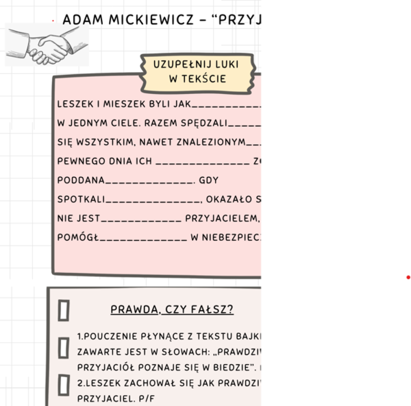 Adam Mickiewicz - Przyjaciele - Cytaty - Informacje - Fiszki