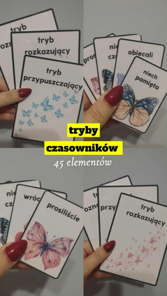 "Tryby czasowników" - gra dydaktyczna