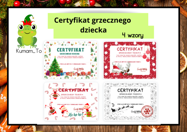 Certyfikat Grzecznego Dziecka
