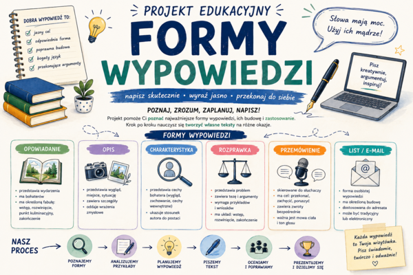 Formy wypowiedzi w szkole podstawowej- projekt edukacyjny