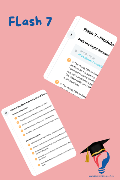 Flash 7 – Module 1 – karta pracy – The Suspect – personalities, appearance