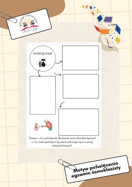 Motyw poświęcenia egzamin ósmoklasisty język polski 2025