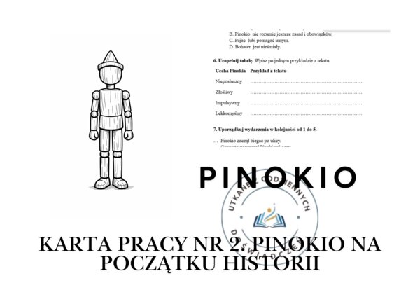 KARTA PRACY nr 2. Pinokio na początku historii