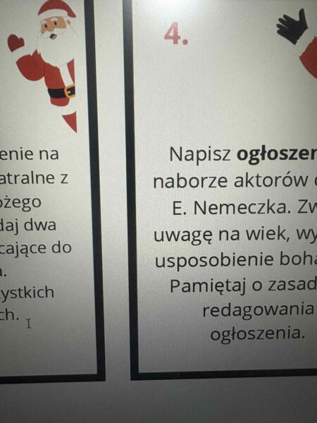 Kalendarz adwentowy- kl.5.