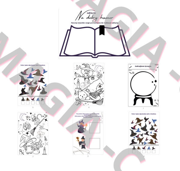 Andrzejki materiały karty pracy kolorowanki