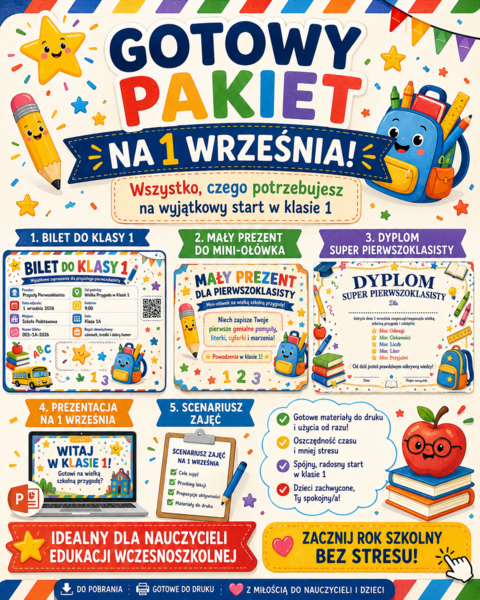 Misja Pierwszoklasista – scenariusz pierwszych zajęć 1 września