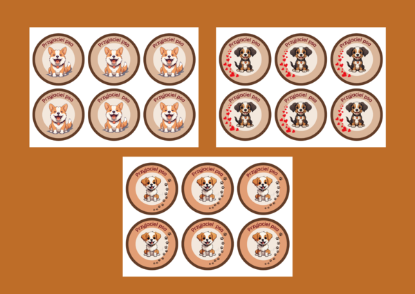 DZIEŃ KUNDELKA – medale – 3 wersje – biblioteka – świetlica - przedszkole