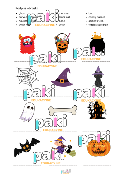 Halloween - karta pracy