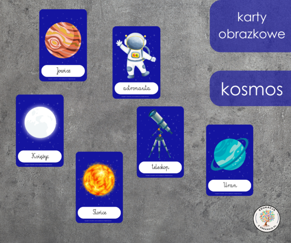 Karty obrazkowe - kosmos