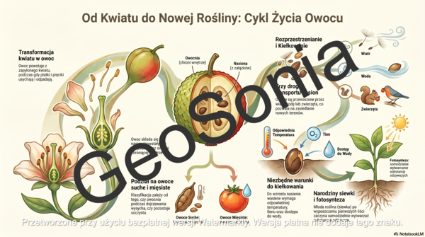 Rozprzestrzenianie się roślin okrytonasiennych biologia klasa 5 sketchnotka