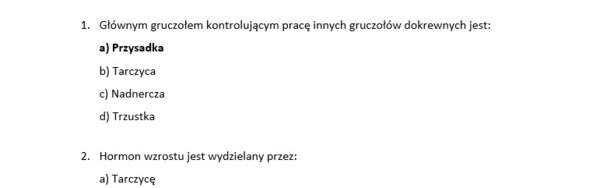 Test- układ dokrewny