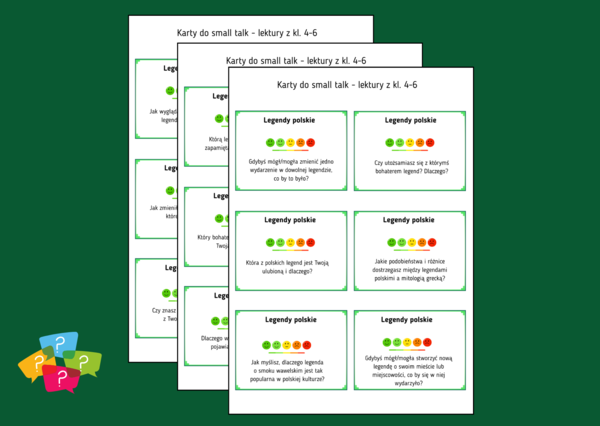LEGENDY - Karty do SMALL TALK - lektury - gra