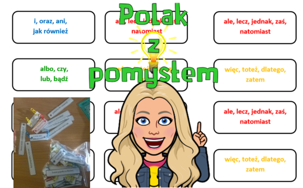 Zdania złożone współrzędnie - układanka spinaczowa