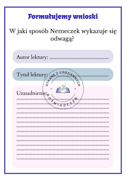 Zestaw kart lekturowych do ćwiczeń we wnioskowaniu. Powtórzenie przed egzaminem ósmoklasisty..