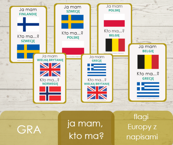 Ja mam, kto ma? - flagi Europy z napisami
