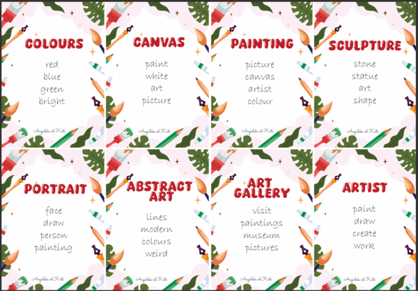 Art and literature (Sztuka i literatura) gra Taboo/64 kart