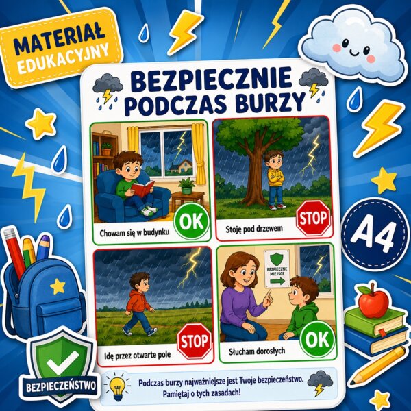 Bezpiecznie podczas burzy