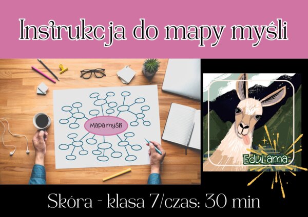Instrukcja do mapy myśli - skóra - BIOLOGIA - klasa 7