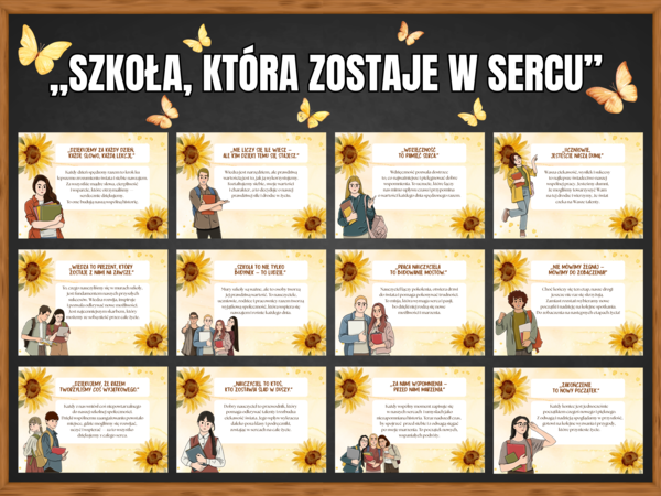 Refleksyjna gazetka na zakończenie roku szkolnego - SZKOŁA, KTÓRA ZOSTAJE W SERCU