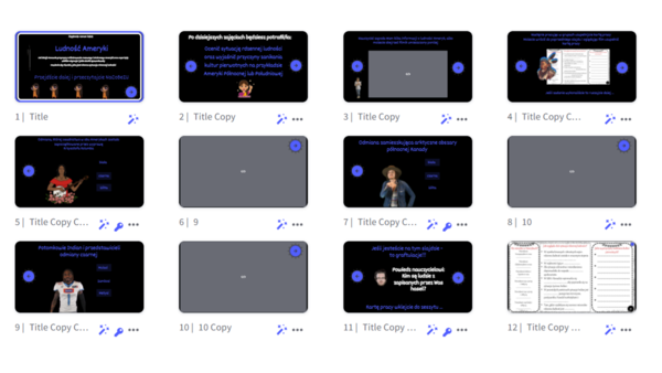 Ludność Ameryk - escape room - lekcja multimedialna - w genial.ly
