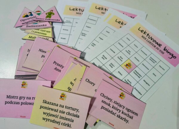 Lekturowe bingo - szkoła podstawowa